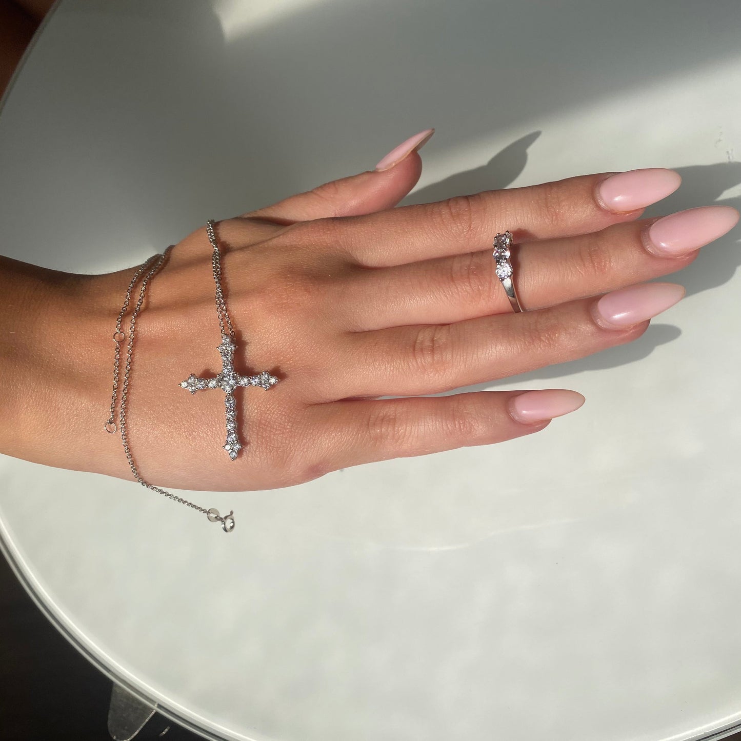 Cross & Heart Pendant Necklace