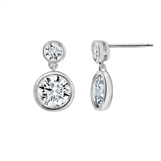 Double Bezel Dangle Earrings JEE01628