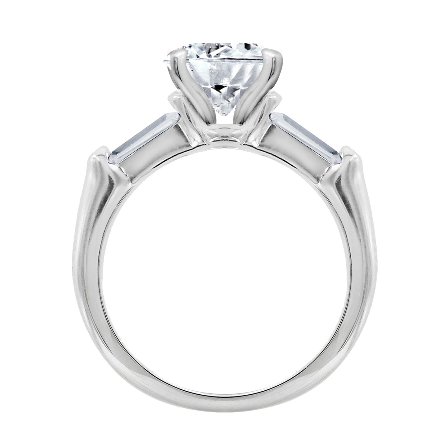 2.50 cttw Round & Baguette Ring