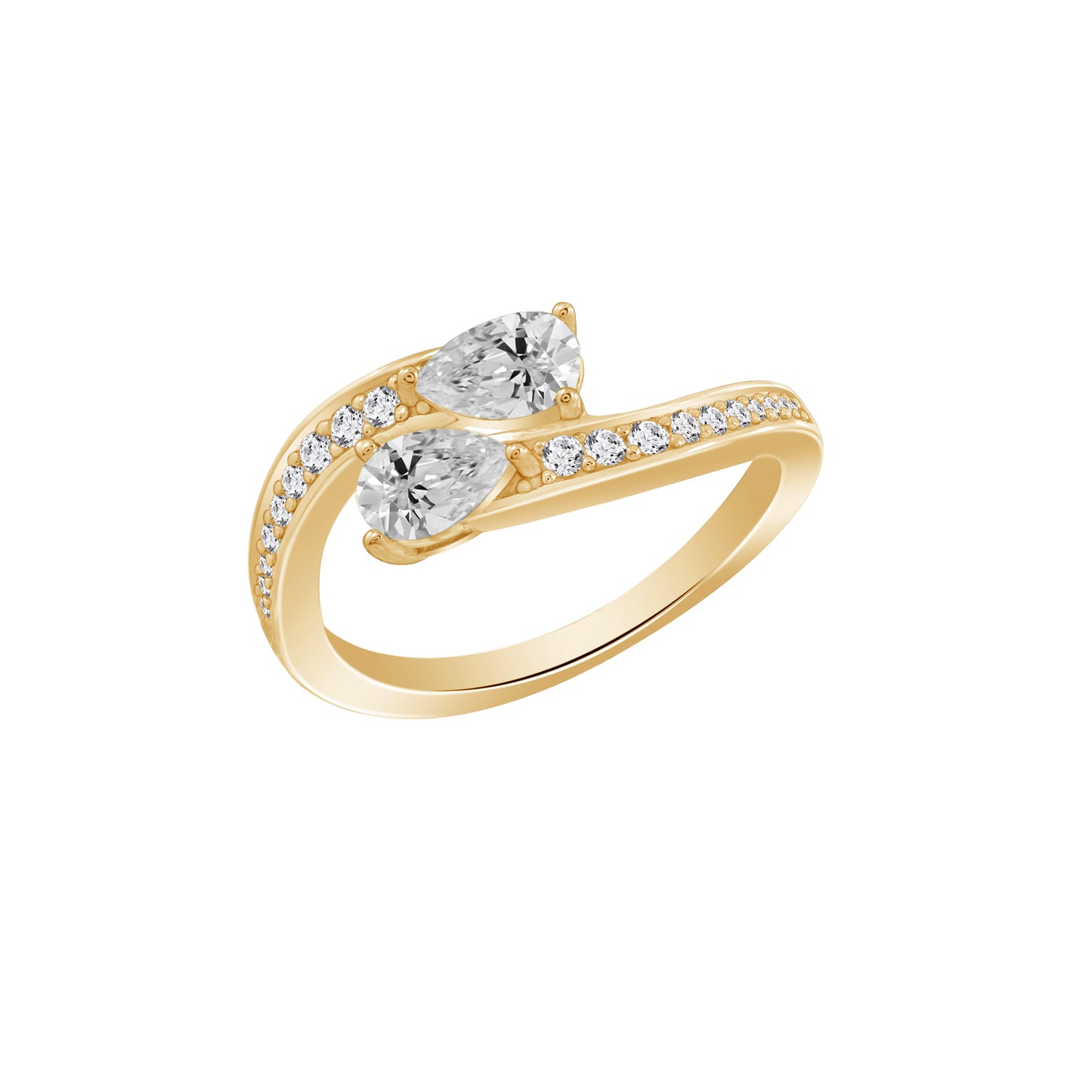 Pear Bypass Ring