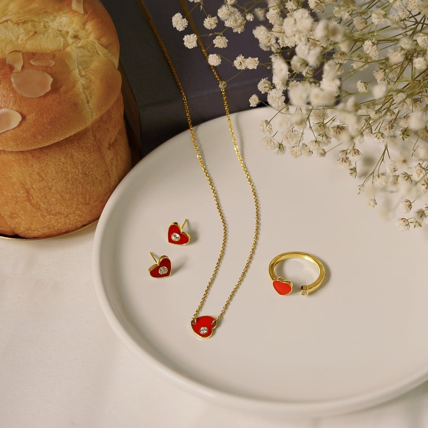 Enamel Heart Pendant Necklace