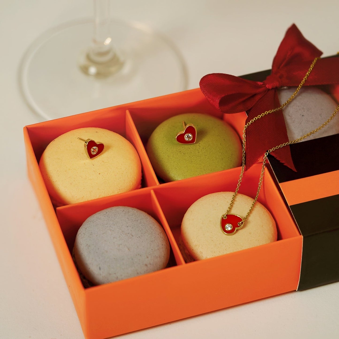 Enamel Heart Pendant Necklace