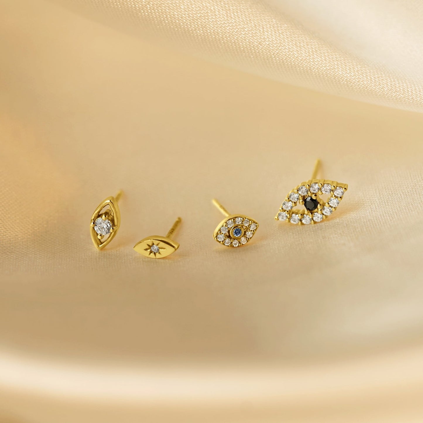 Dainty Evil Eyes Stud Earrings JEE19779