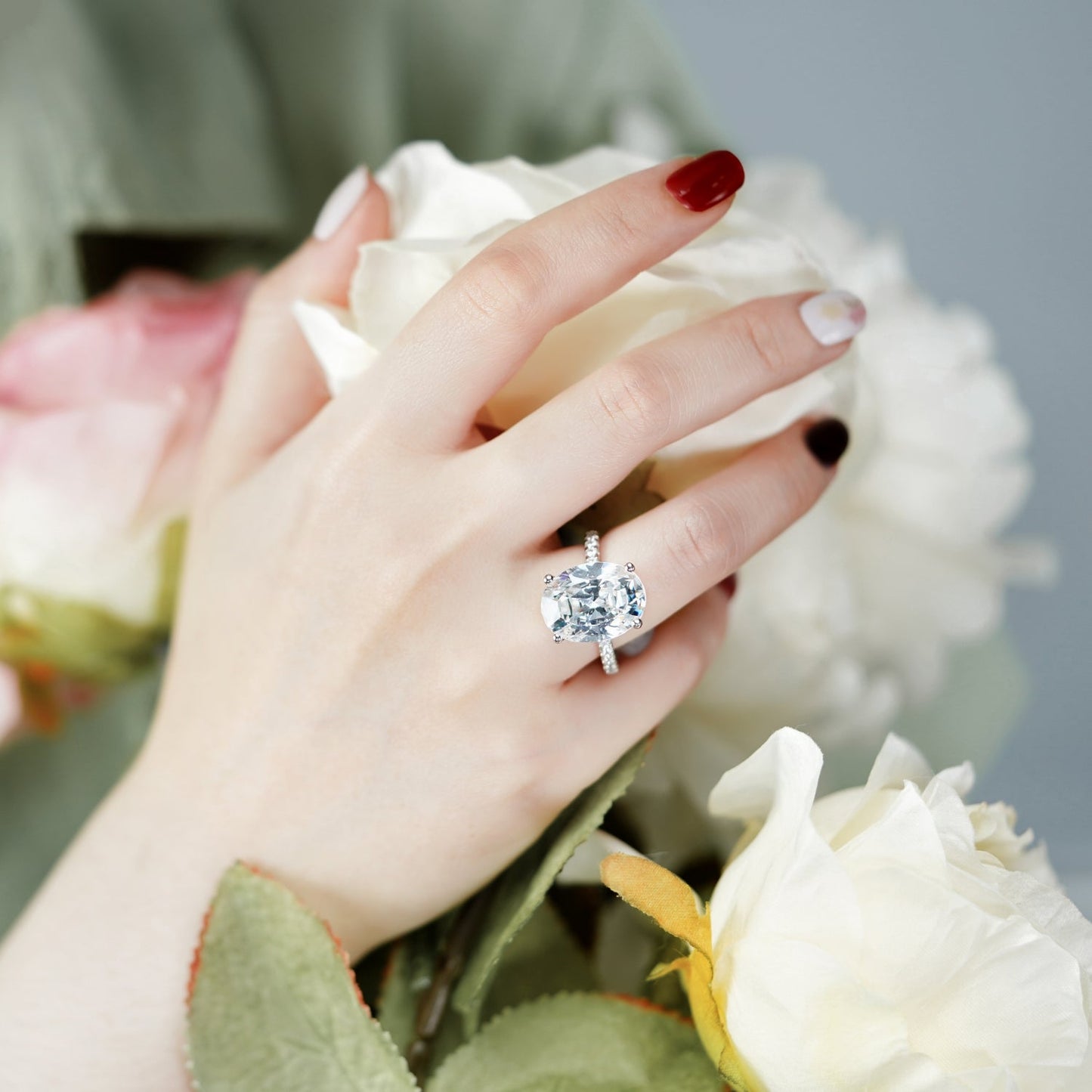 Oval Solitaire Engagement Ring JER24087