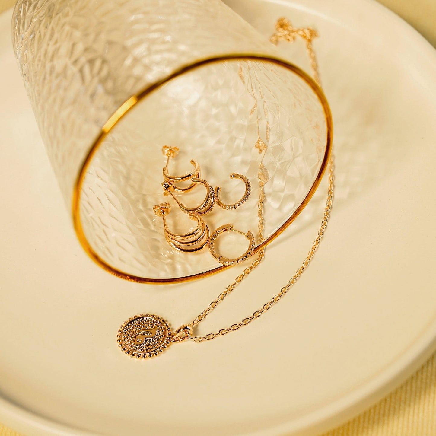 Plain Duo Mini Open Hoop Earrings JEE22238