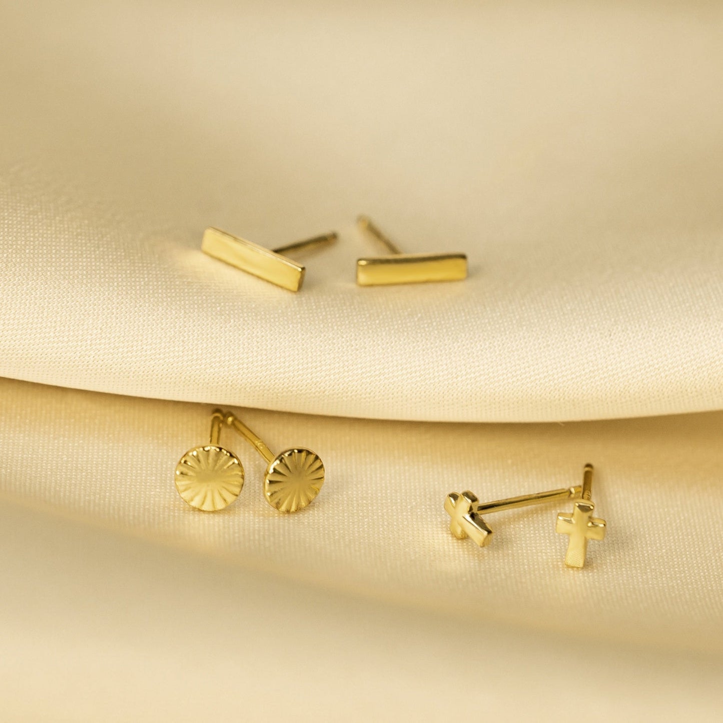 Minimalist Cross Stud Earrings JEE23630