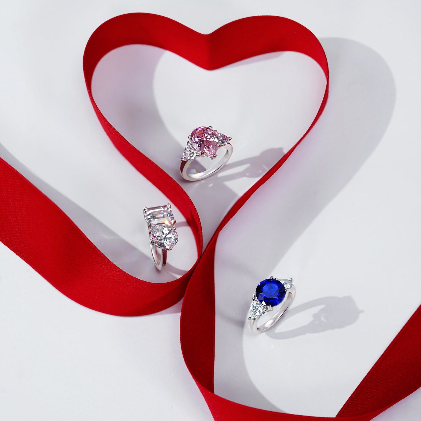 Oval and Emerald Cut Double Stone Ring JER22194