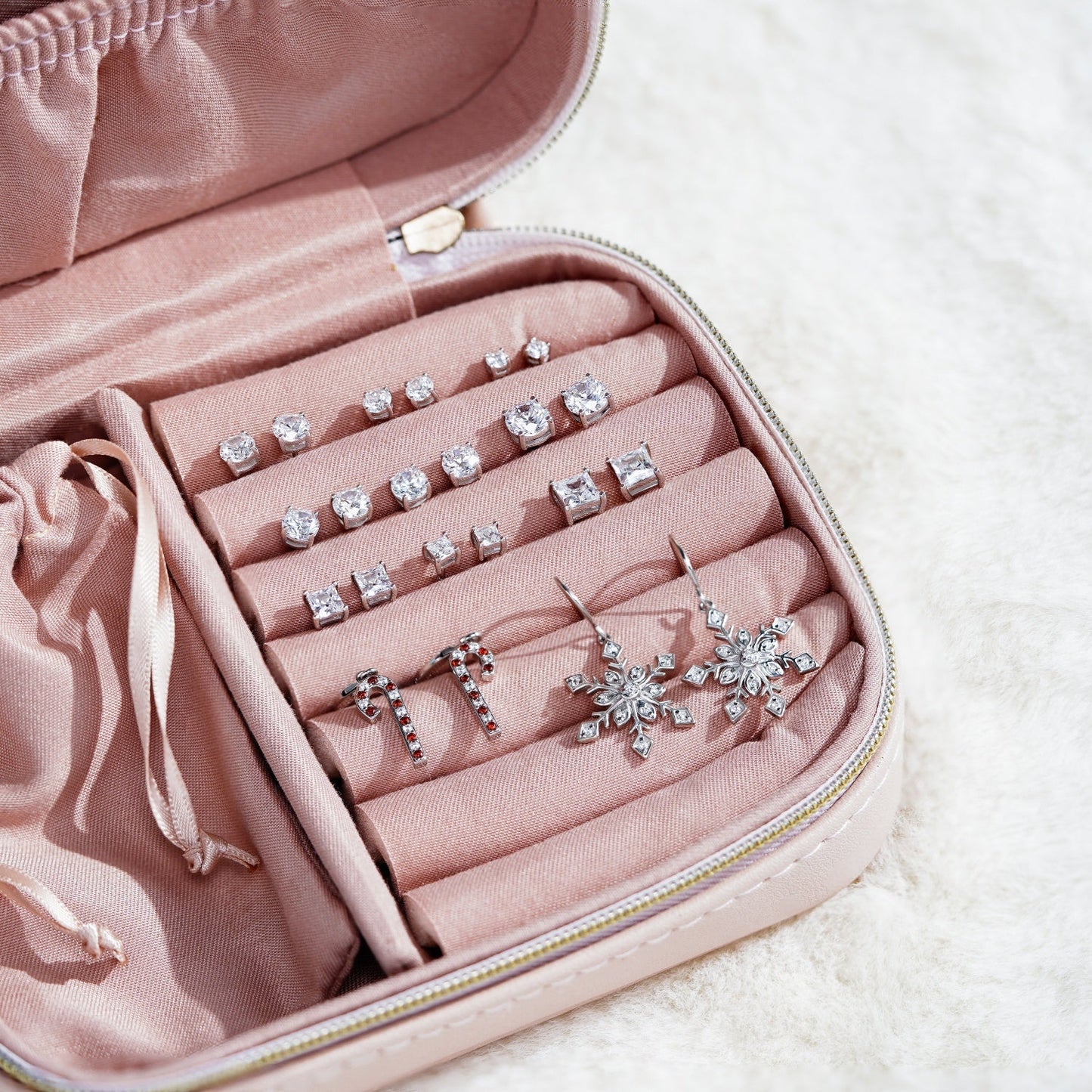 5/6/7mm Round Cut Solitaire Stud Earrings Set JES04464