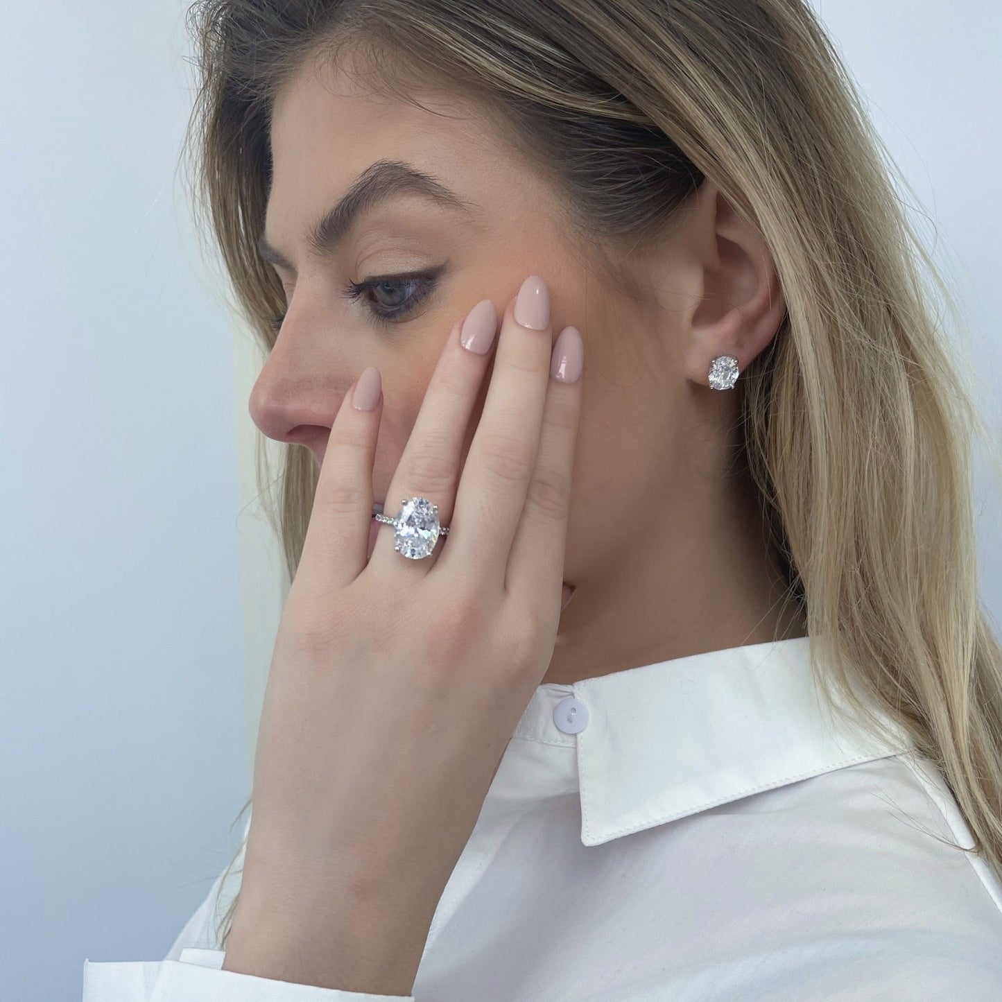 Oval Solitaire Engagement Ring JER24087