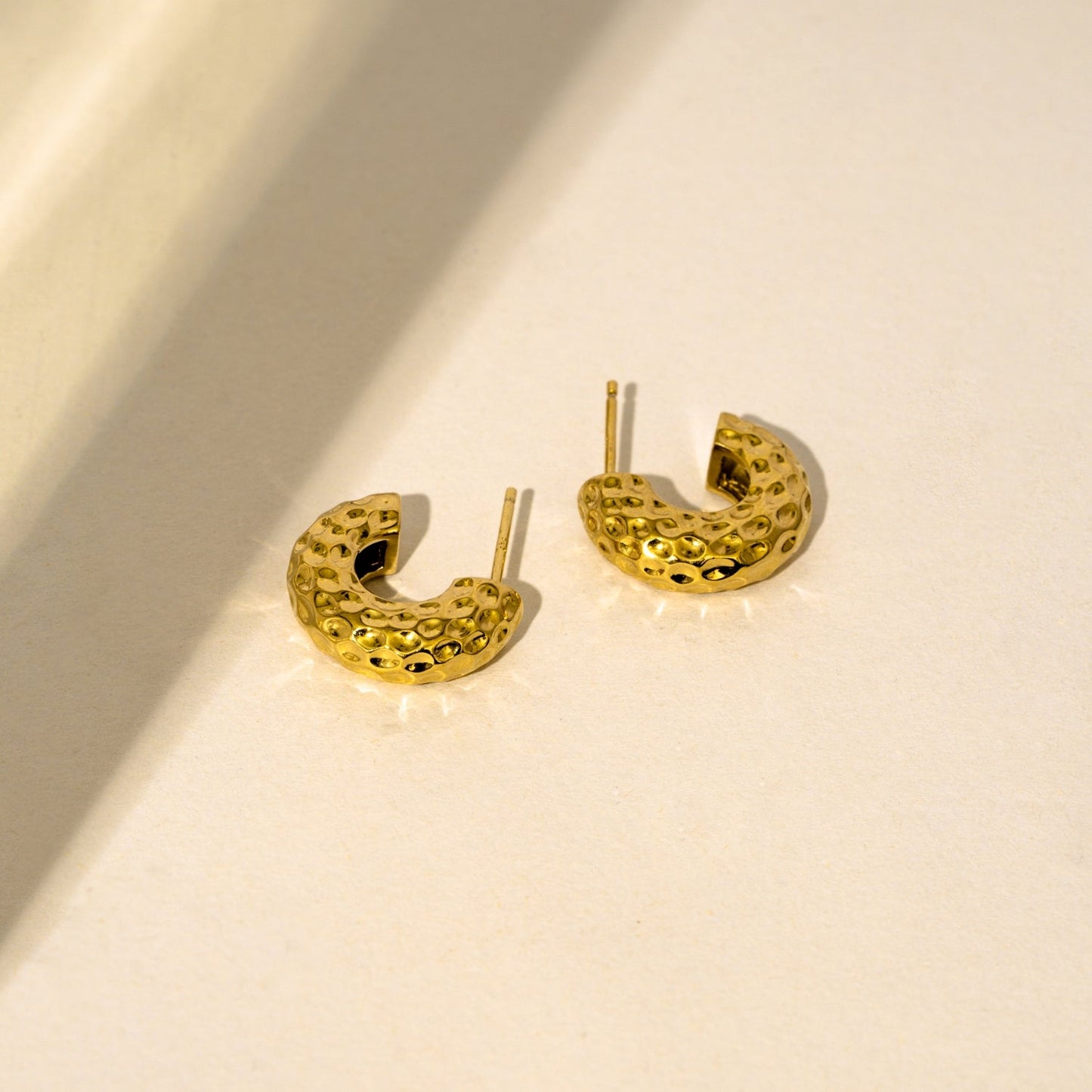 Hammered Chunky Bold Hoops