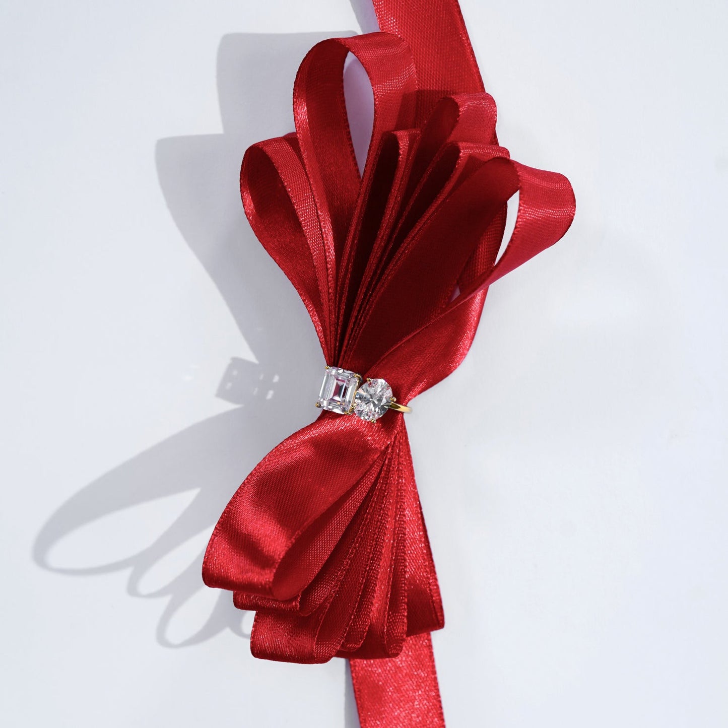 Oval and Emerald Cut Double Stone Ring JER22194