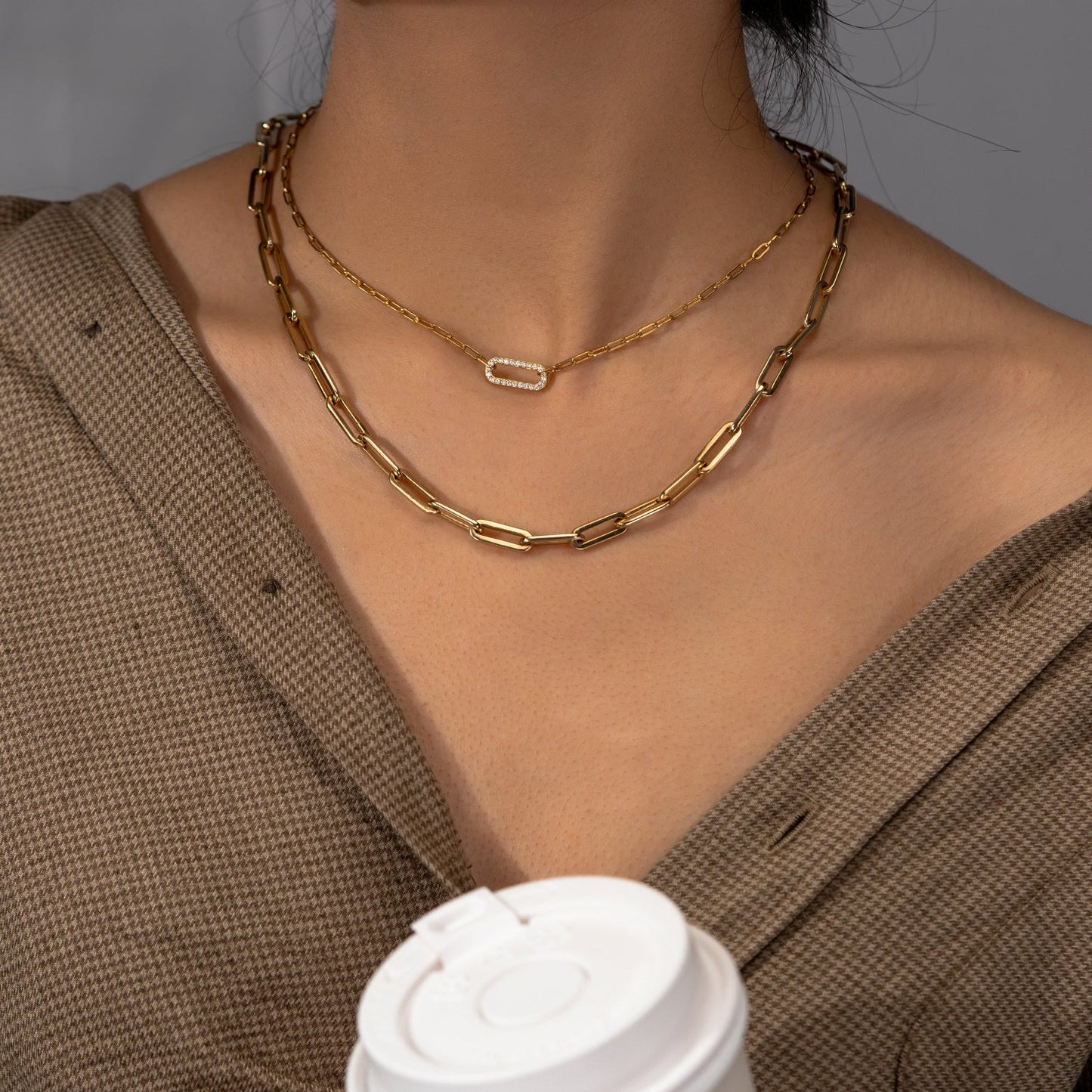 Paper Clip Chain Necklace