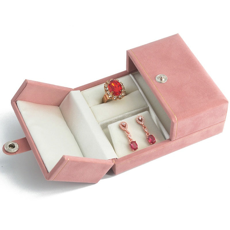 Felt Retangle Shape Jewelry Box 90x75x40MM B007