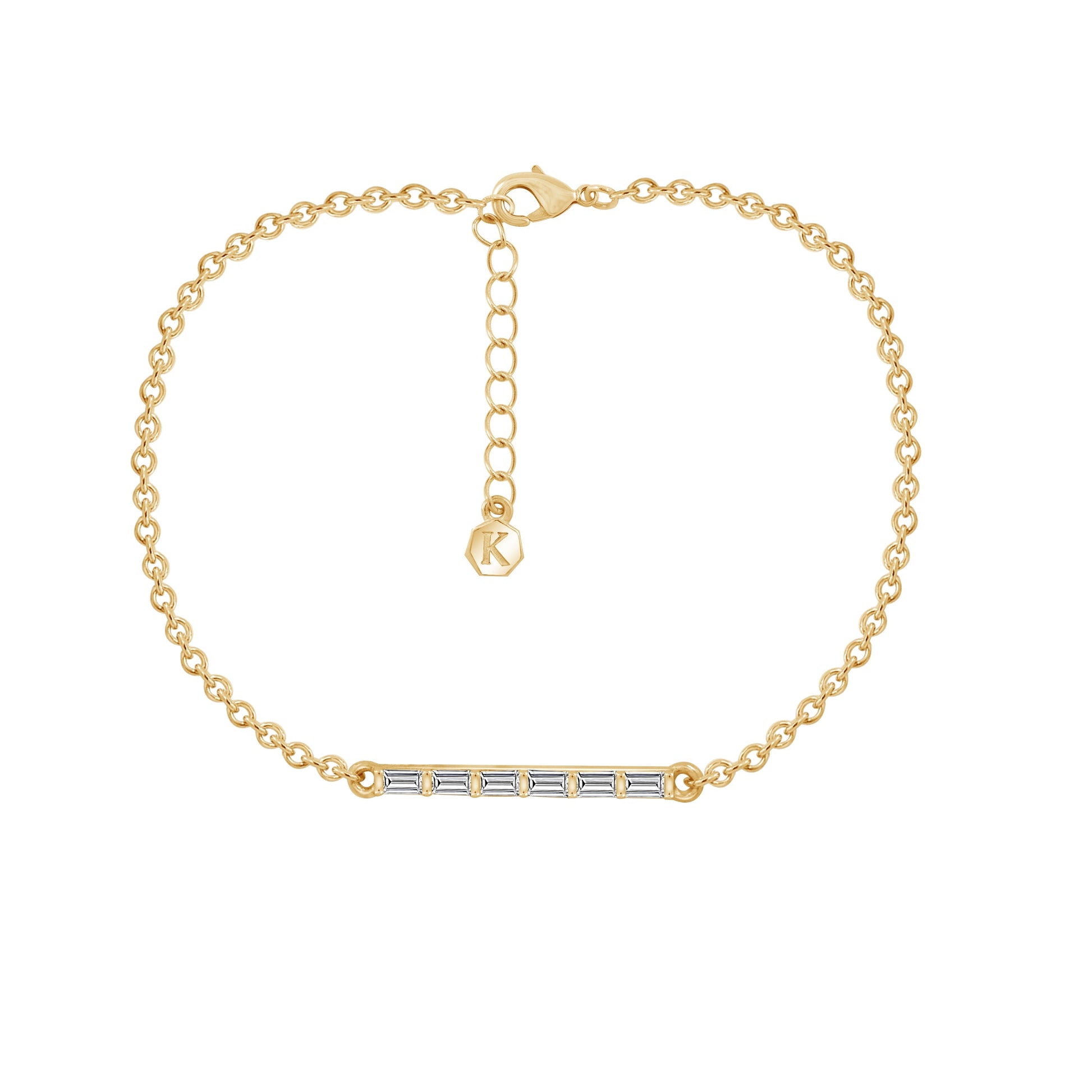 Horizontal Baguette Bar Bracelet