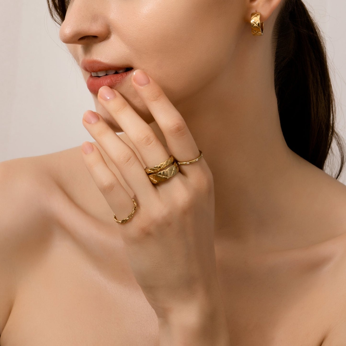 Bold Quilted Band Ring
