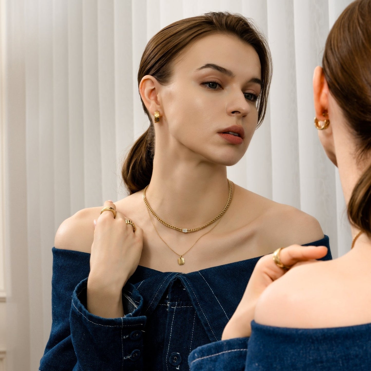 Square Tag Necklace