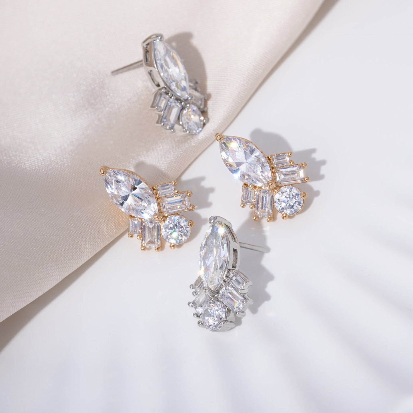 Multi-shape Drop Stud Earrings JNE06122