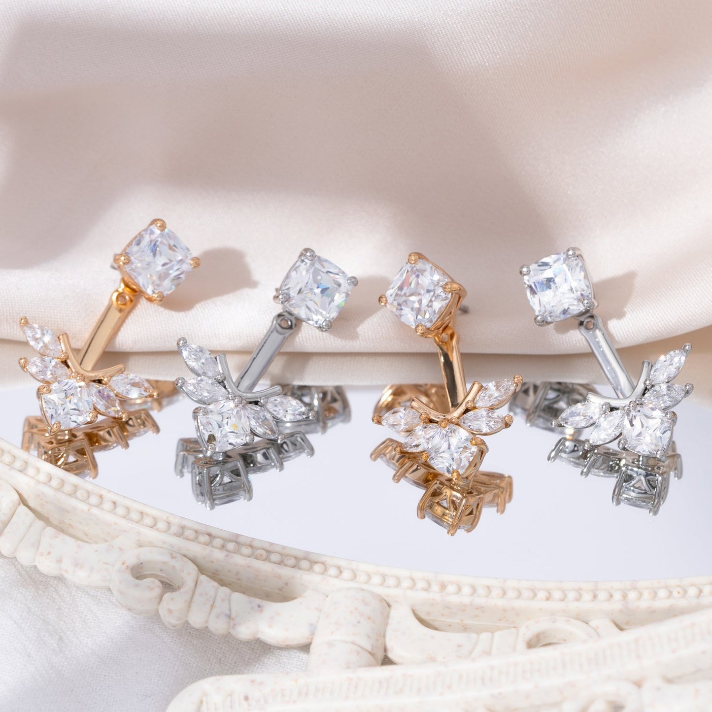 Floral Jacket Earrings JNE05633