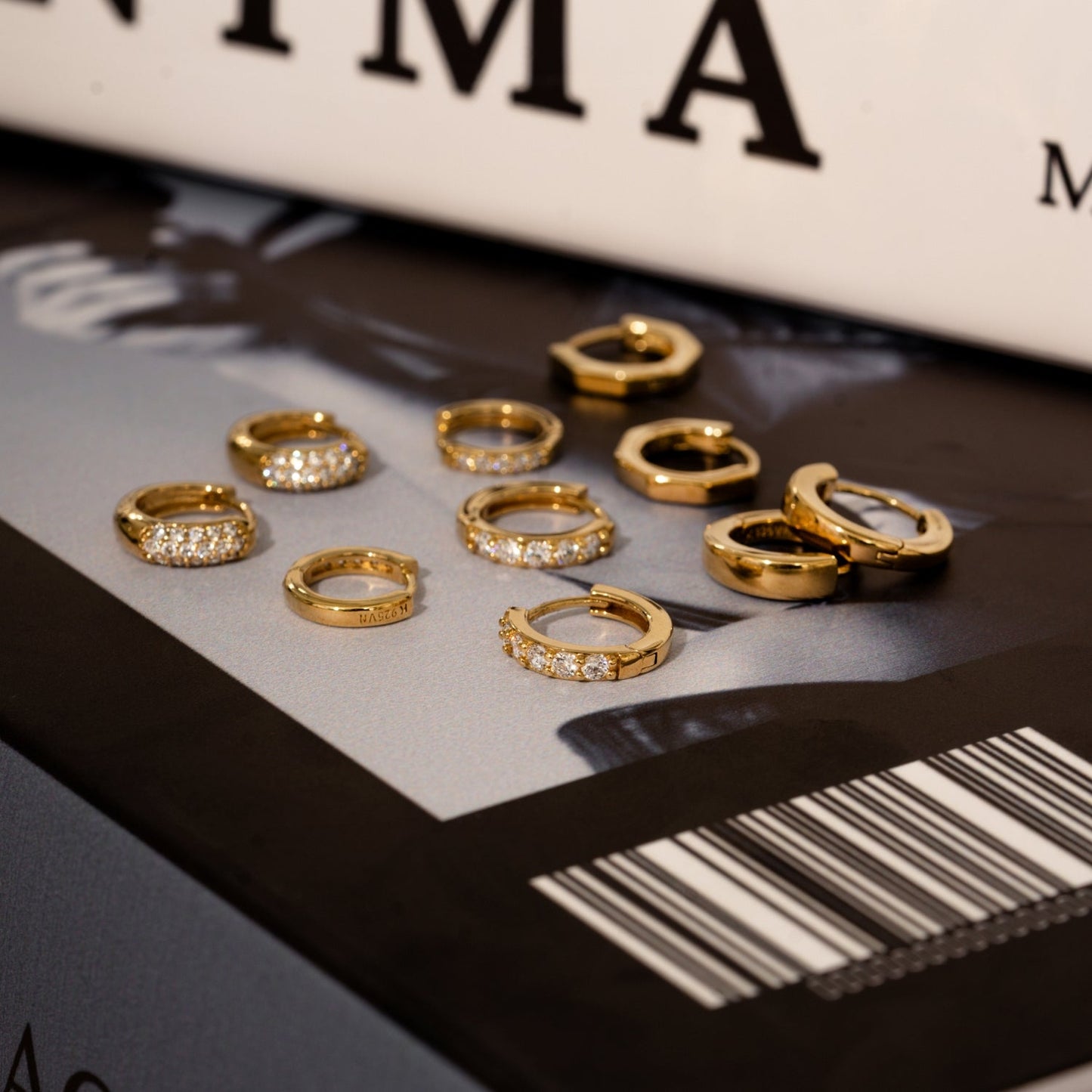 Pavé Bold Huggie Hoop Earrings