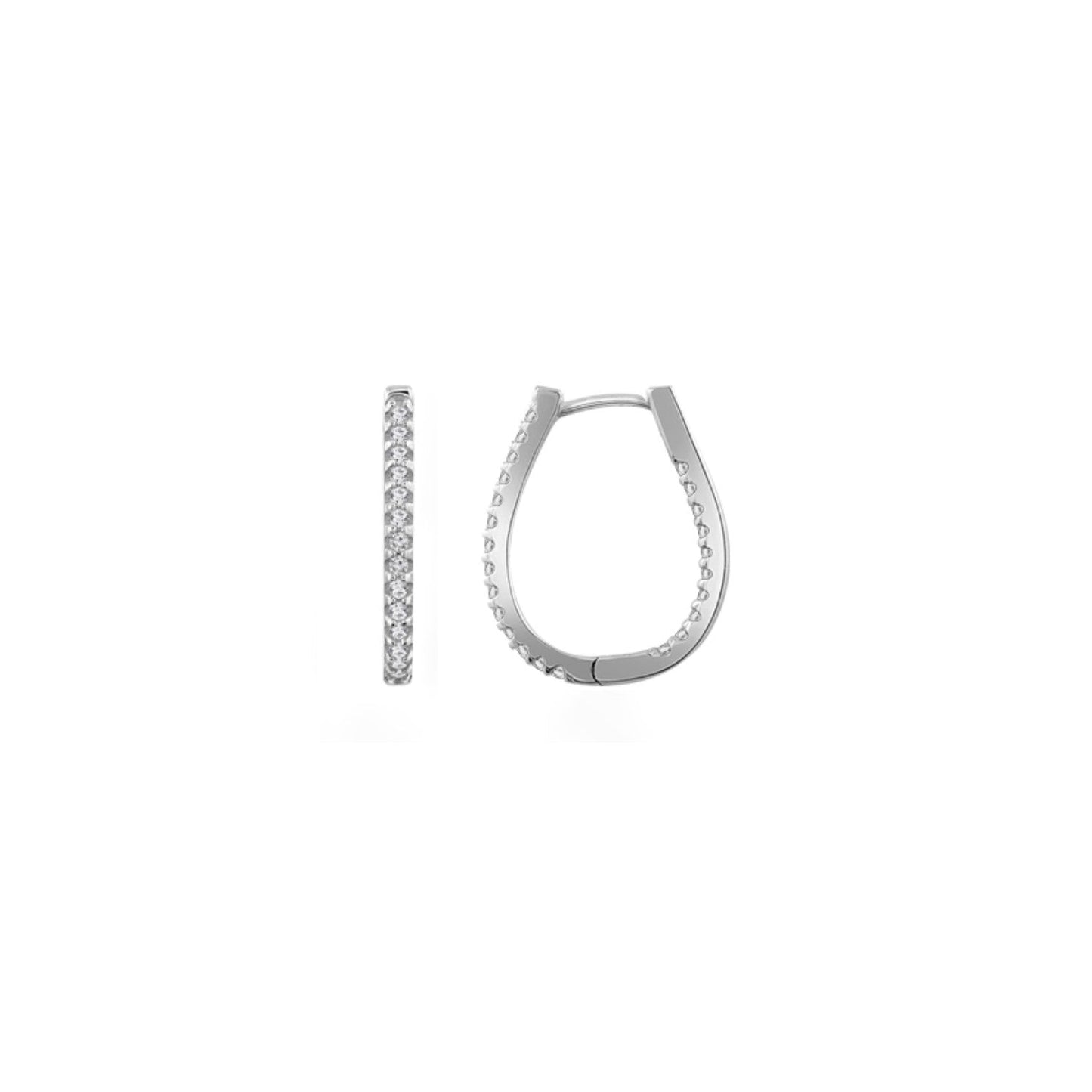 0.75 inch Oval Hoop Earrings JEE24317