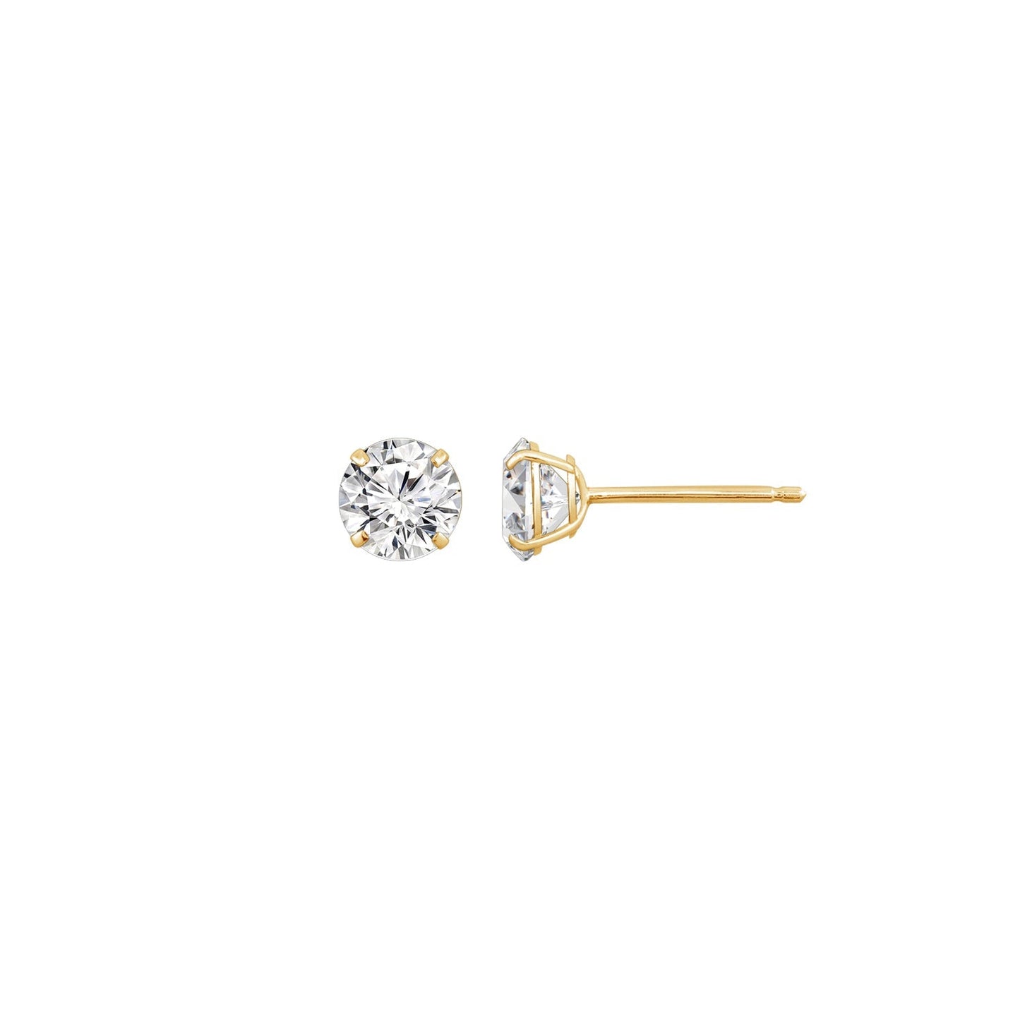 Choice Of Carat Solid Gold Round Cut Solitaire Earrings JEE13397