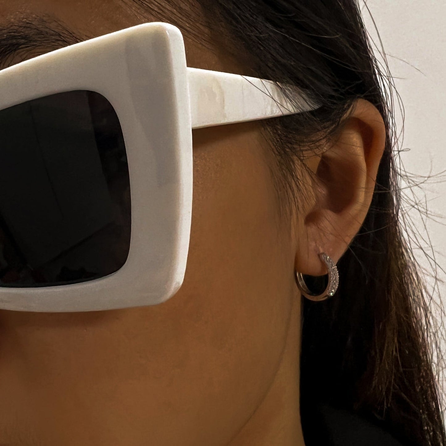 Pavé Bold Huggie Hoop Earrings