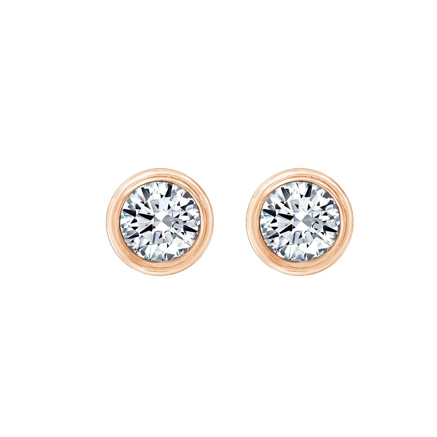 Bezel Stud Earrings JEE03587