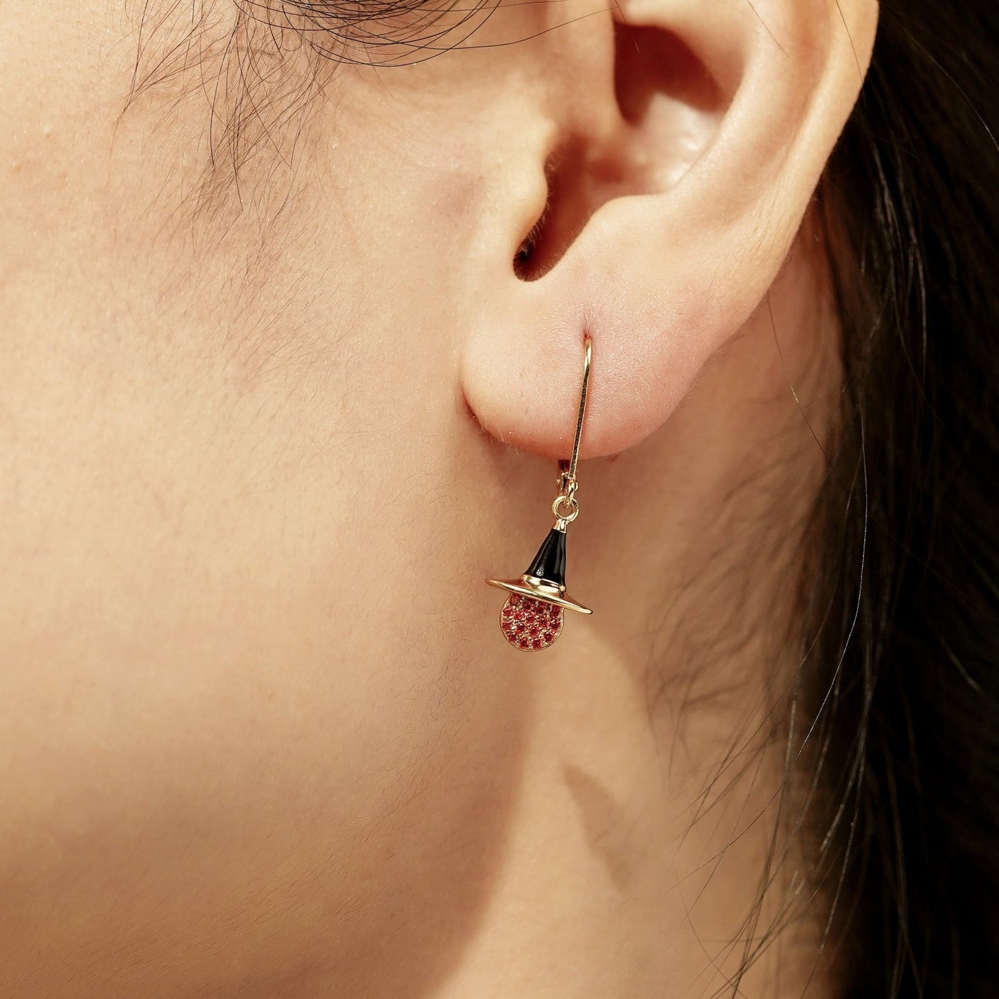 Halloween Witch's Hat Leverback Earrings JEE24636