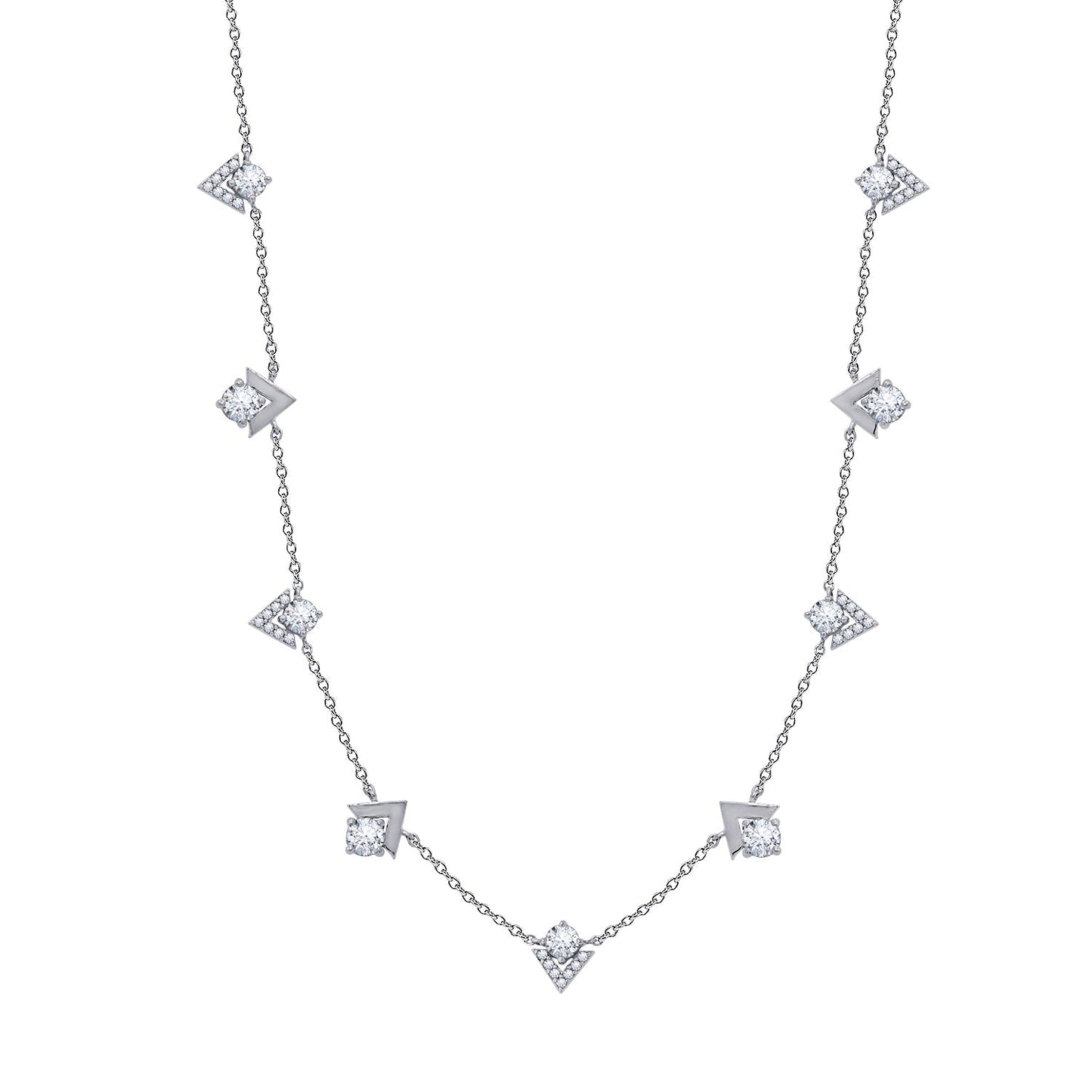 Chevron Station Necklace