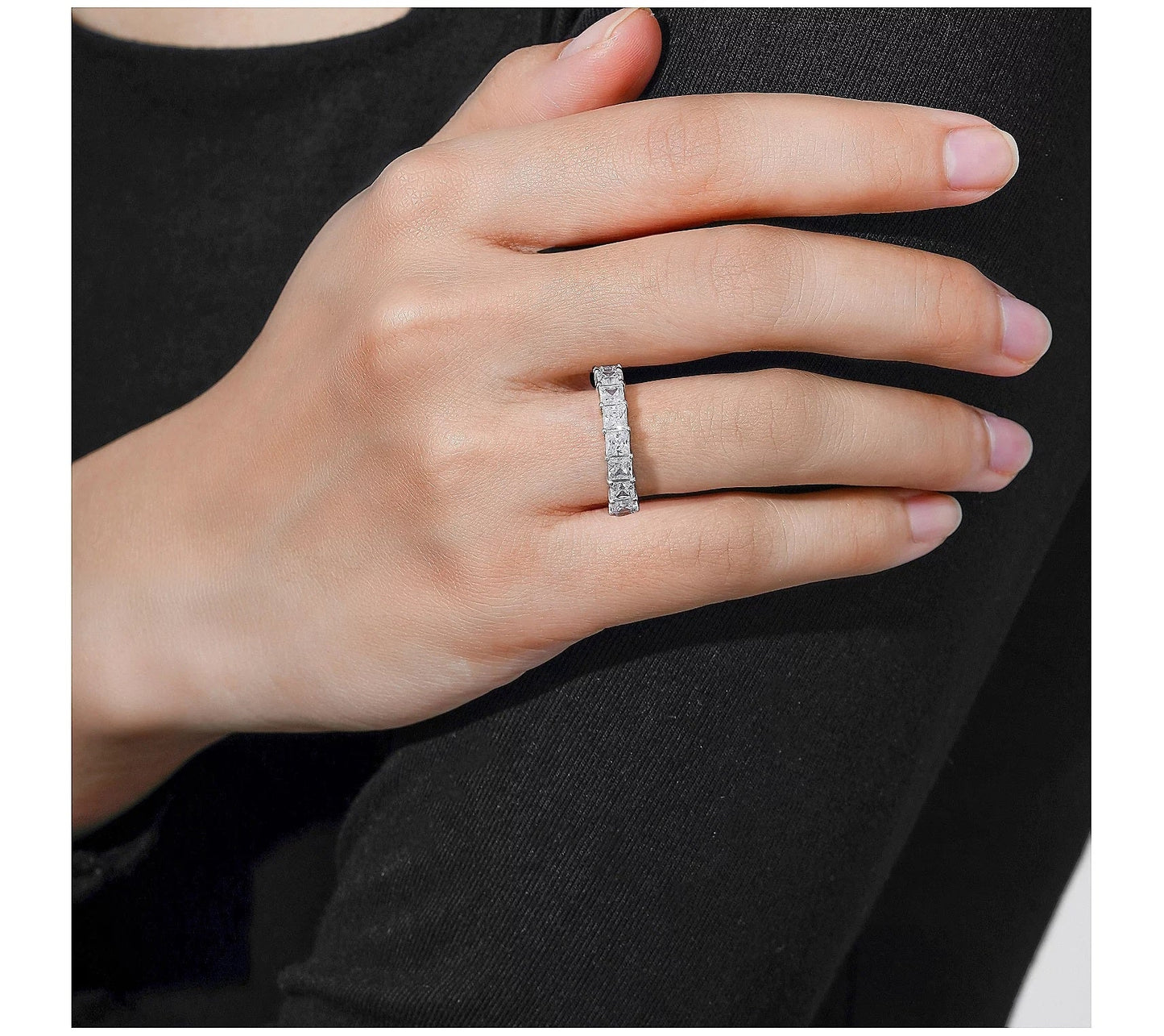 4.90 cttw Princess Cut Eternity Ring