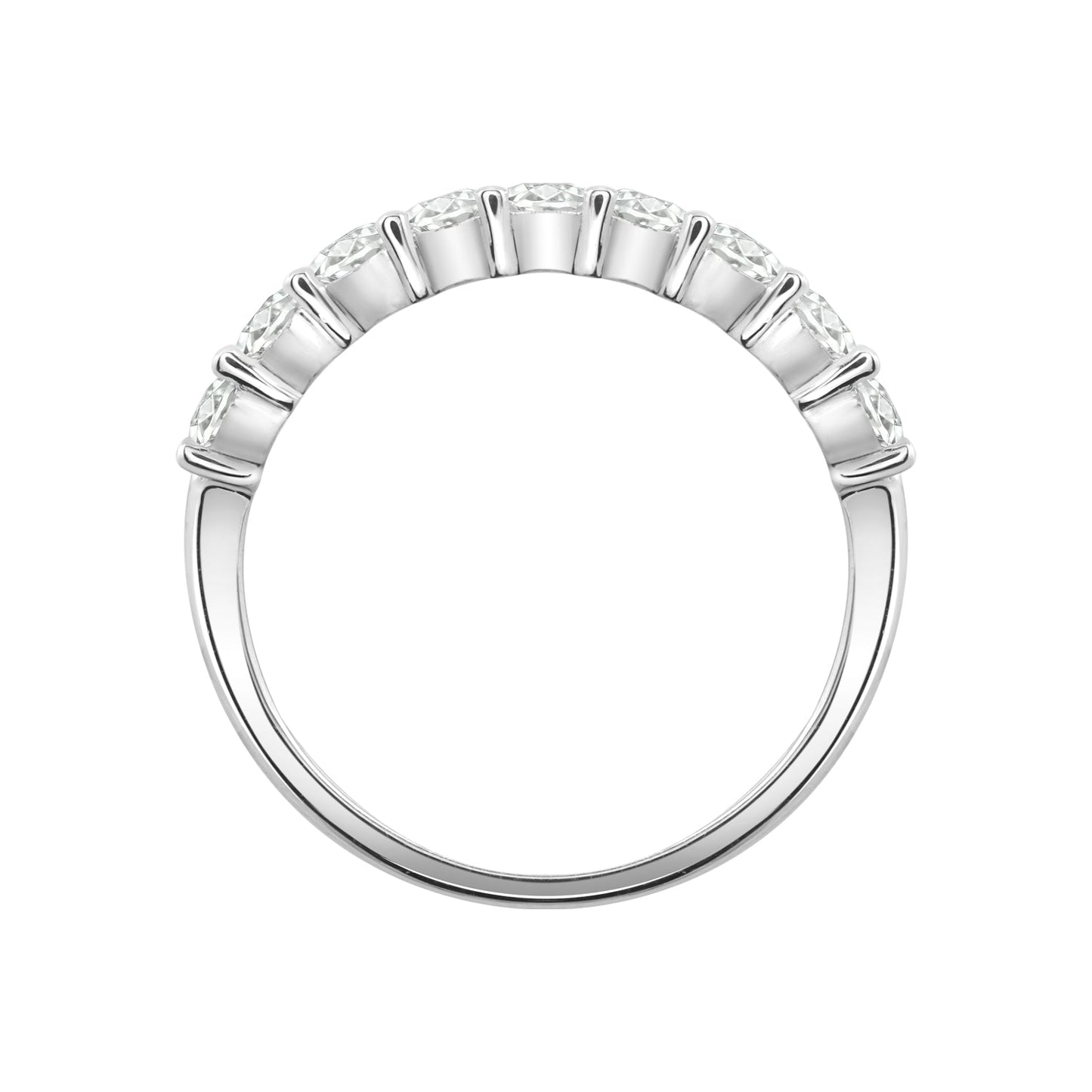 Oval Cut Semi-Eternity Band Ring