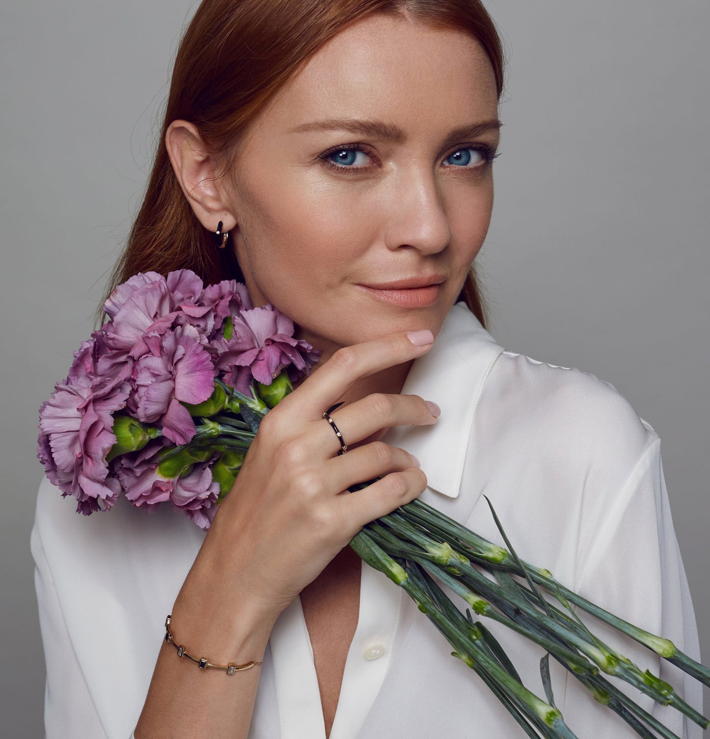 Black Enamel Huggie Hoop Earrings