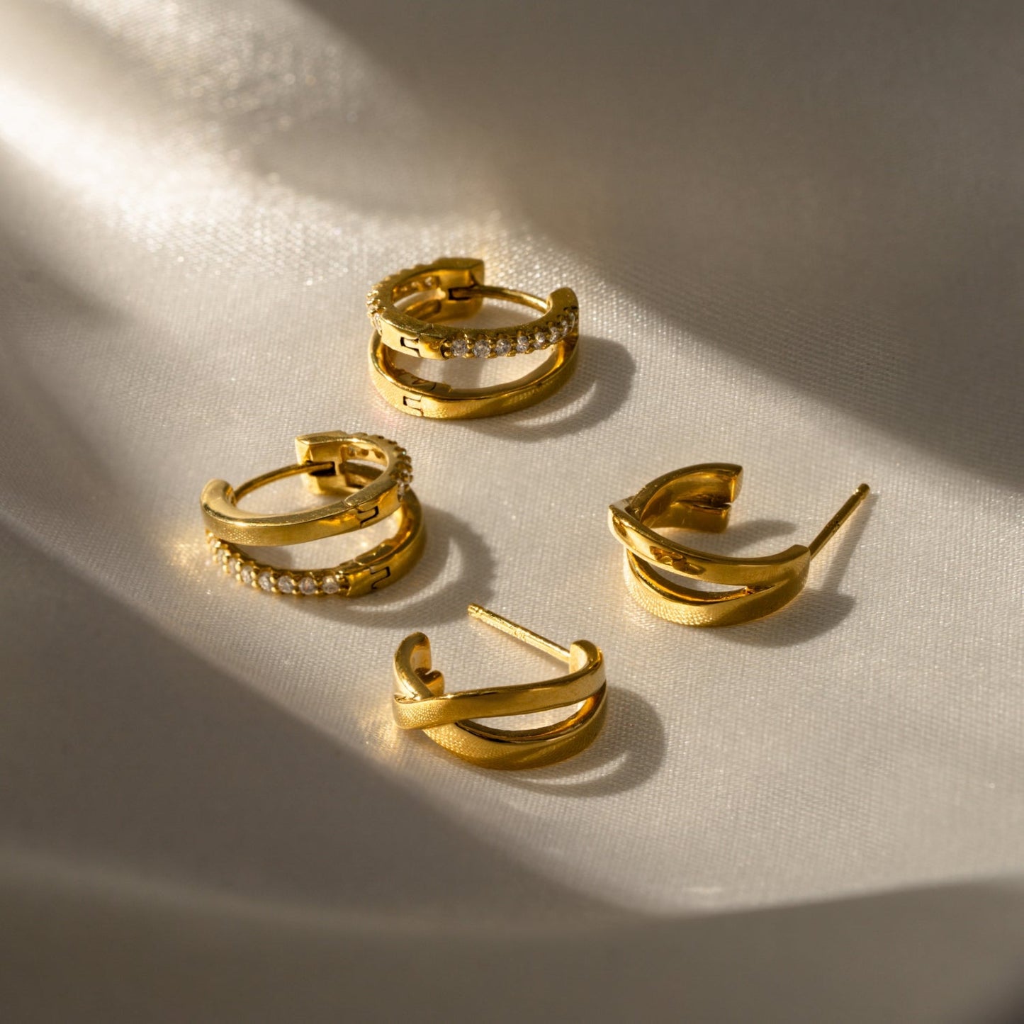 Double Split Hoop Earrings