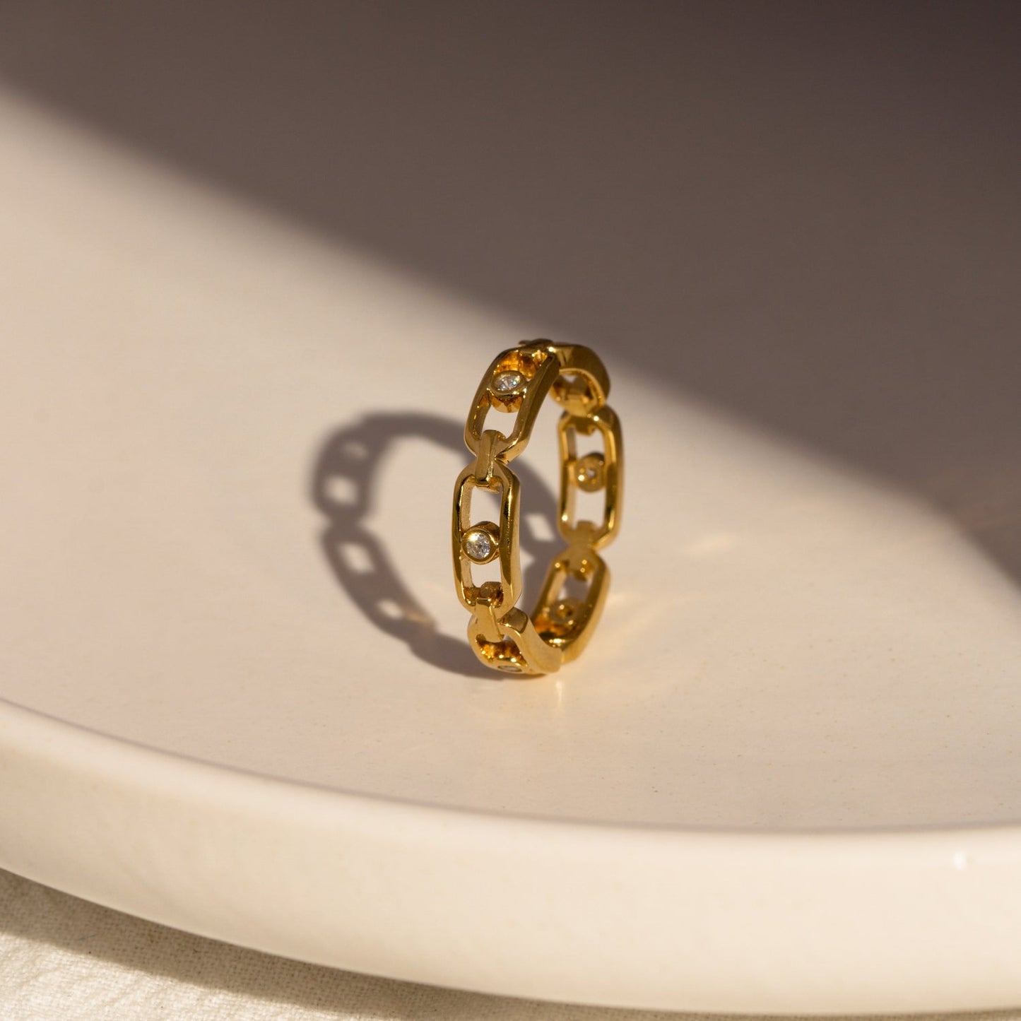 Plain Paper Clip Chain Ring