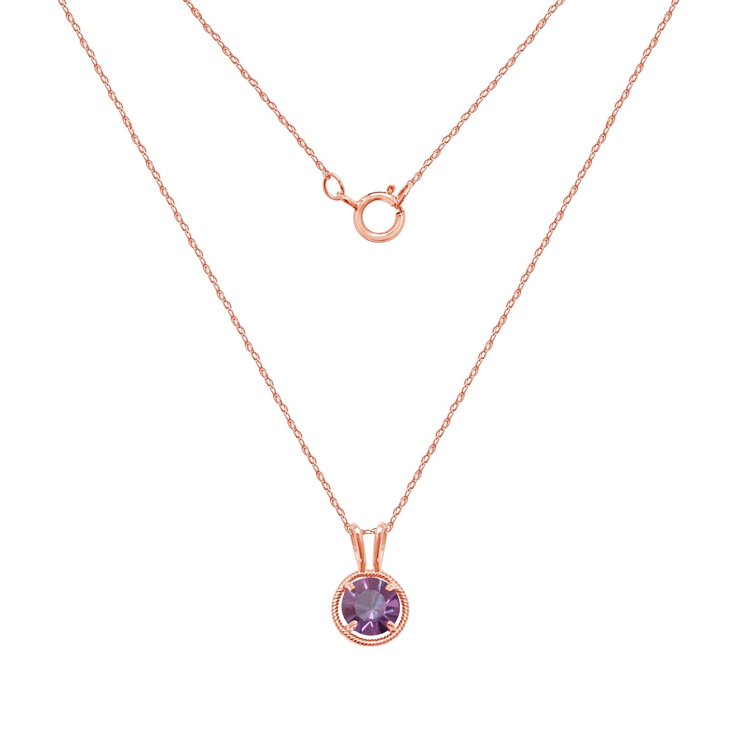 Birthstone Pendant Necklace, 18"
