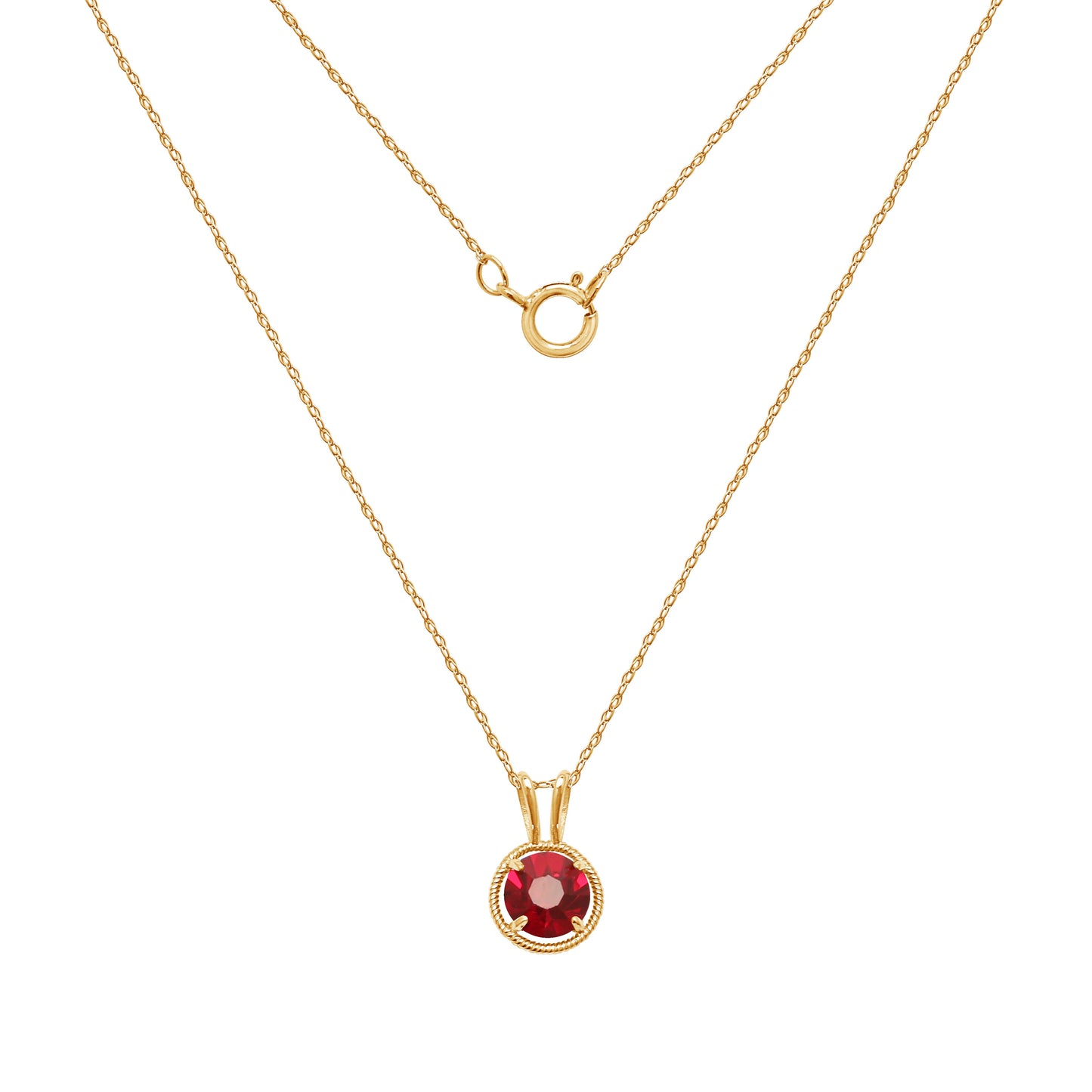 Birthstone Pendant Necklace, 18"