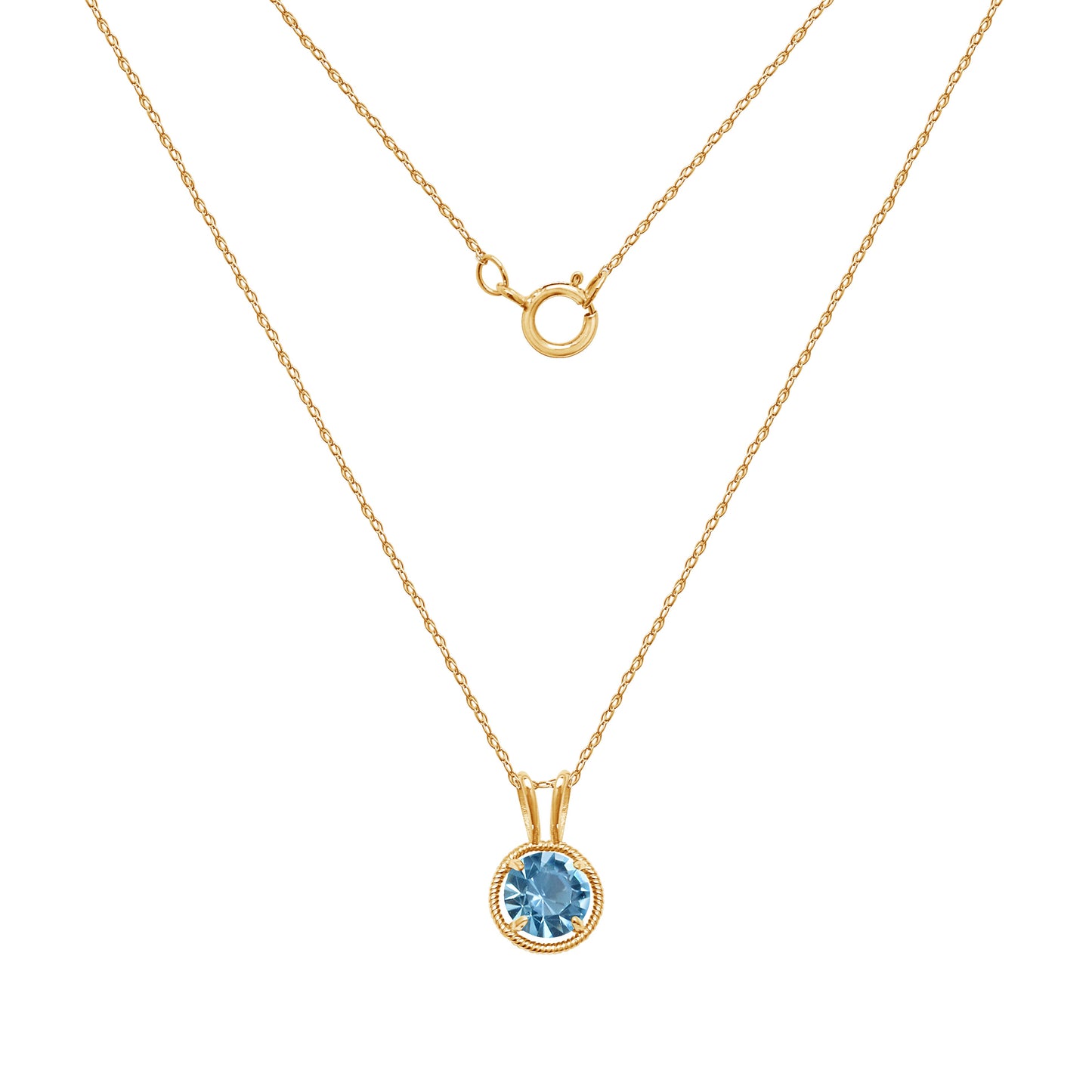 Birthstone Pendant Necklace, 18"