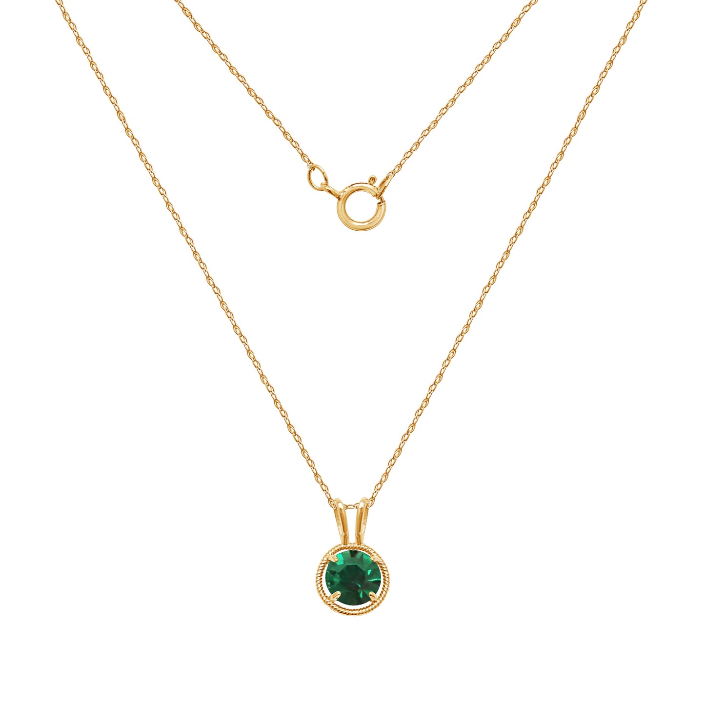 10k gold filled chain Birthstone Pendant Necklace