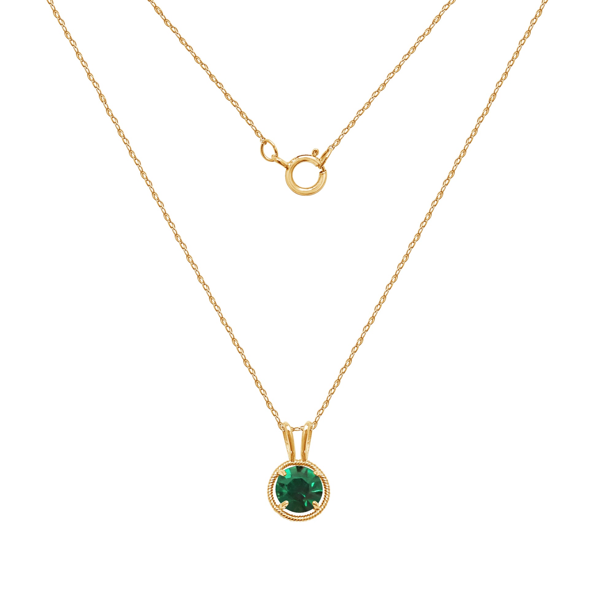 10k gold filled chain Birthstone Pendant Necklace