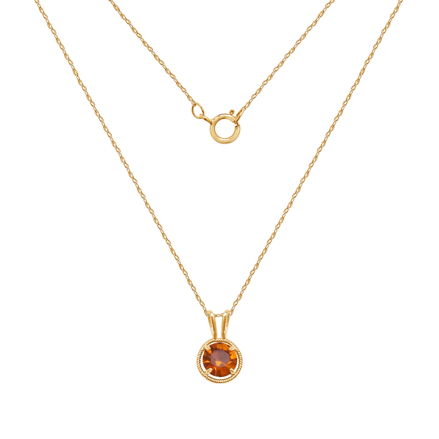 Birthstone Pendant Necklace, 18"