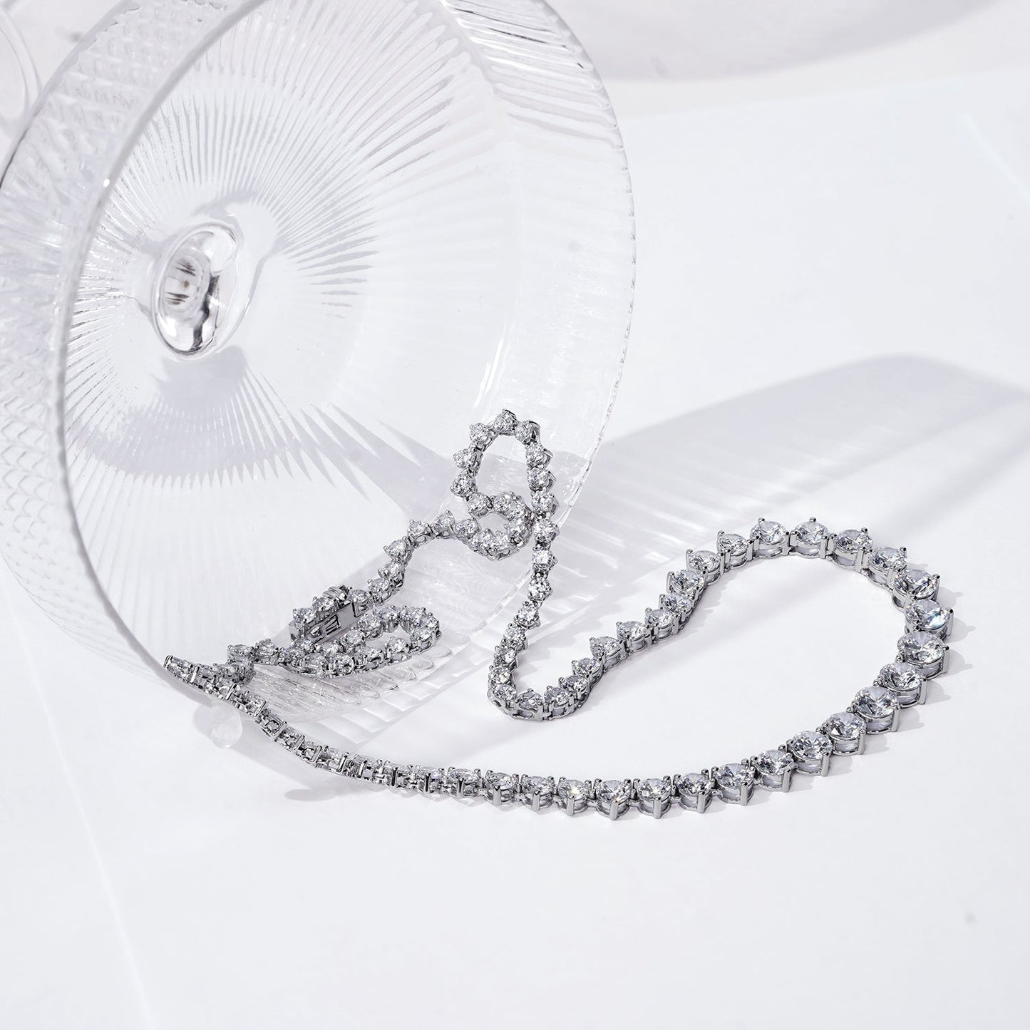Round-Cut Graduated Riviera Necklace