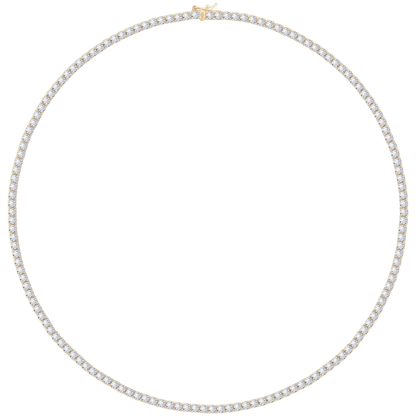 Choice Of 3mm 4mm 5mm Round Tennis Necklace, Brass JEN27295