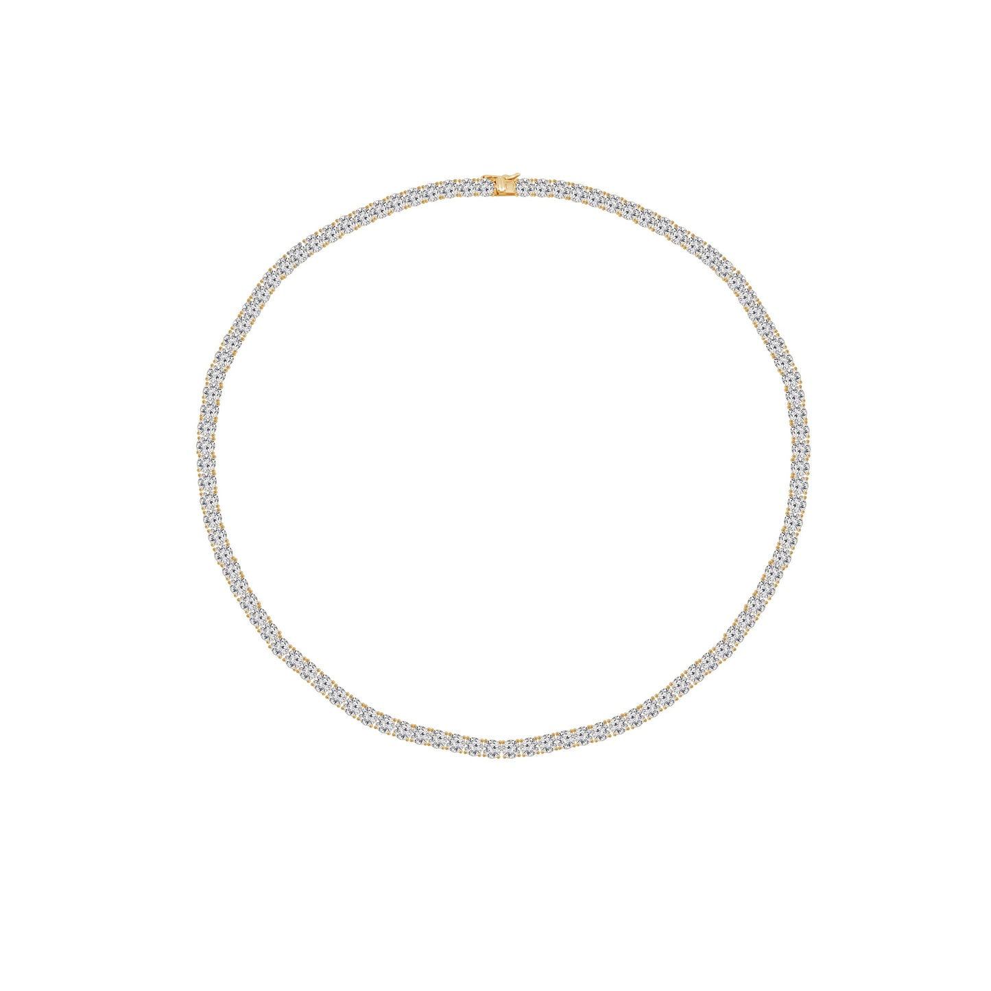 Choice Of 3mm 4mm 5mm Round Tennis Necklace, Brass JEN27295