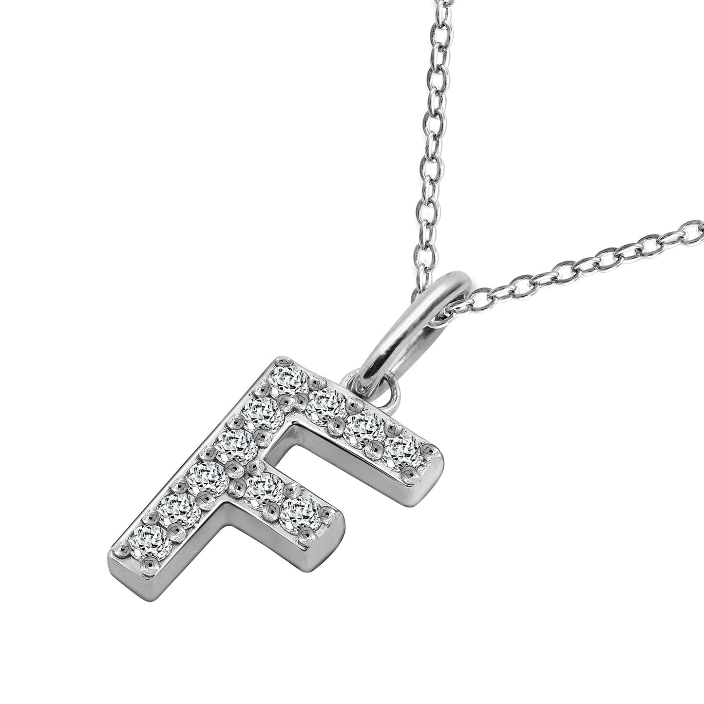 Pave Initial Pendant Necklace