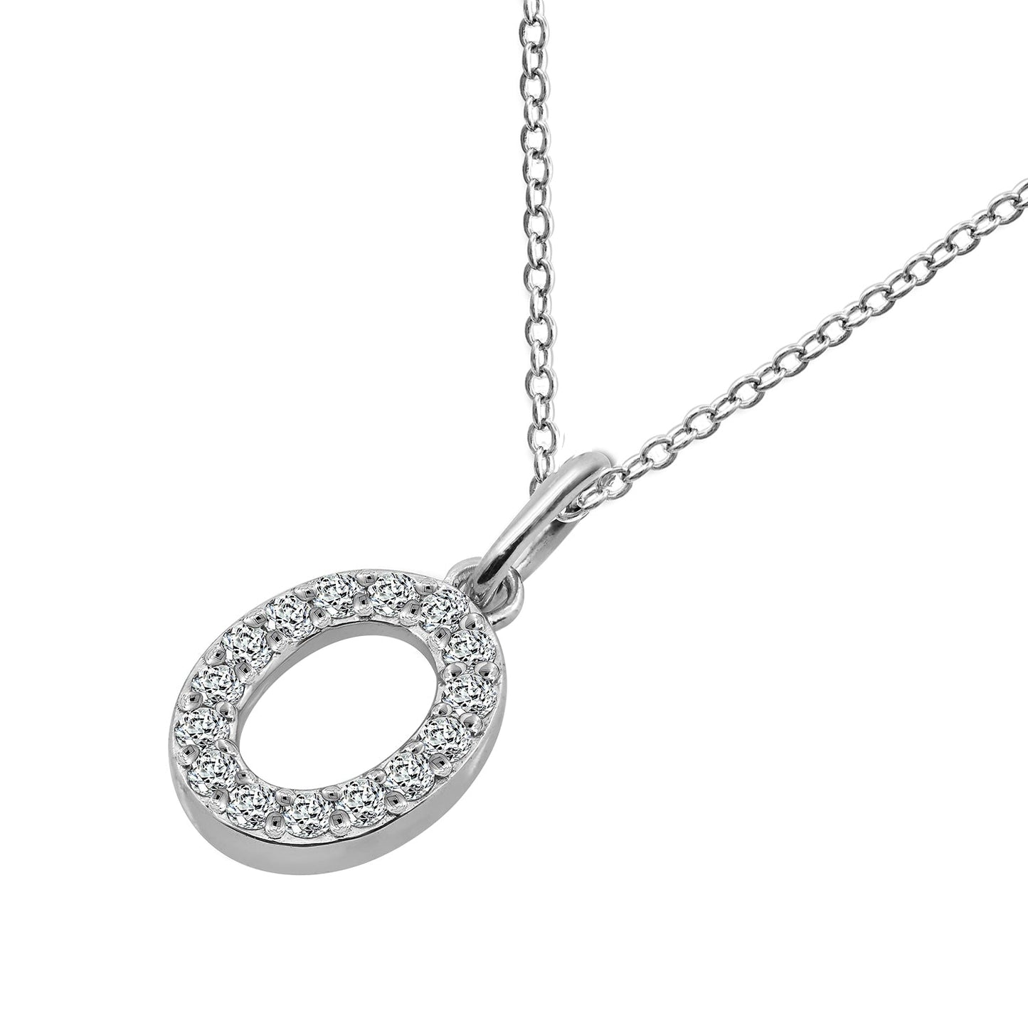 Pave Initial Pendant Necklace