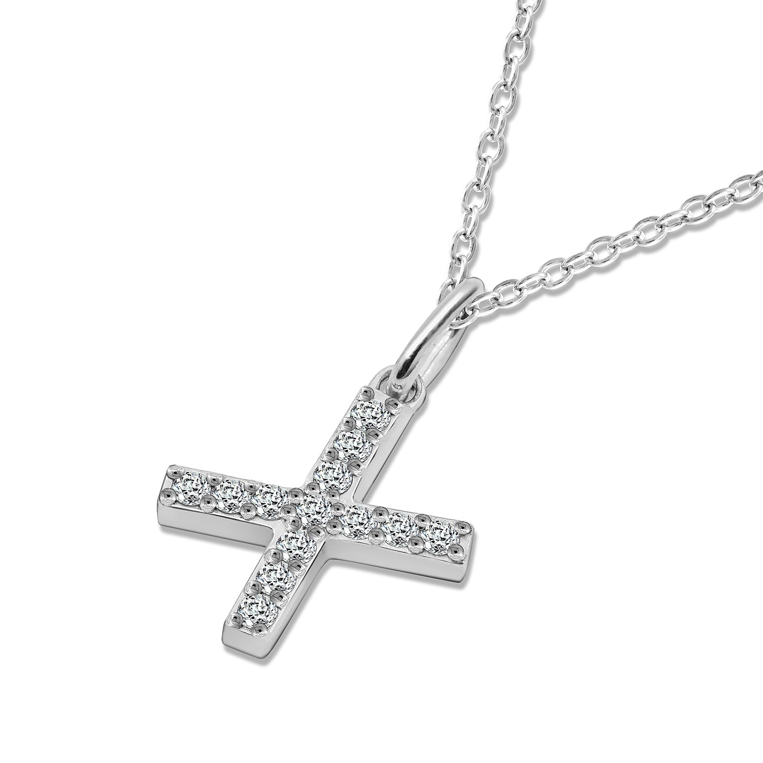 Pave Initial Pendant Necklace