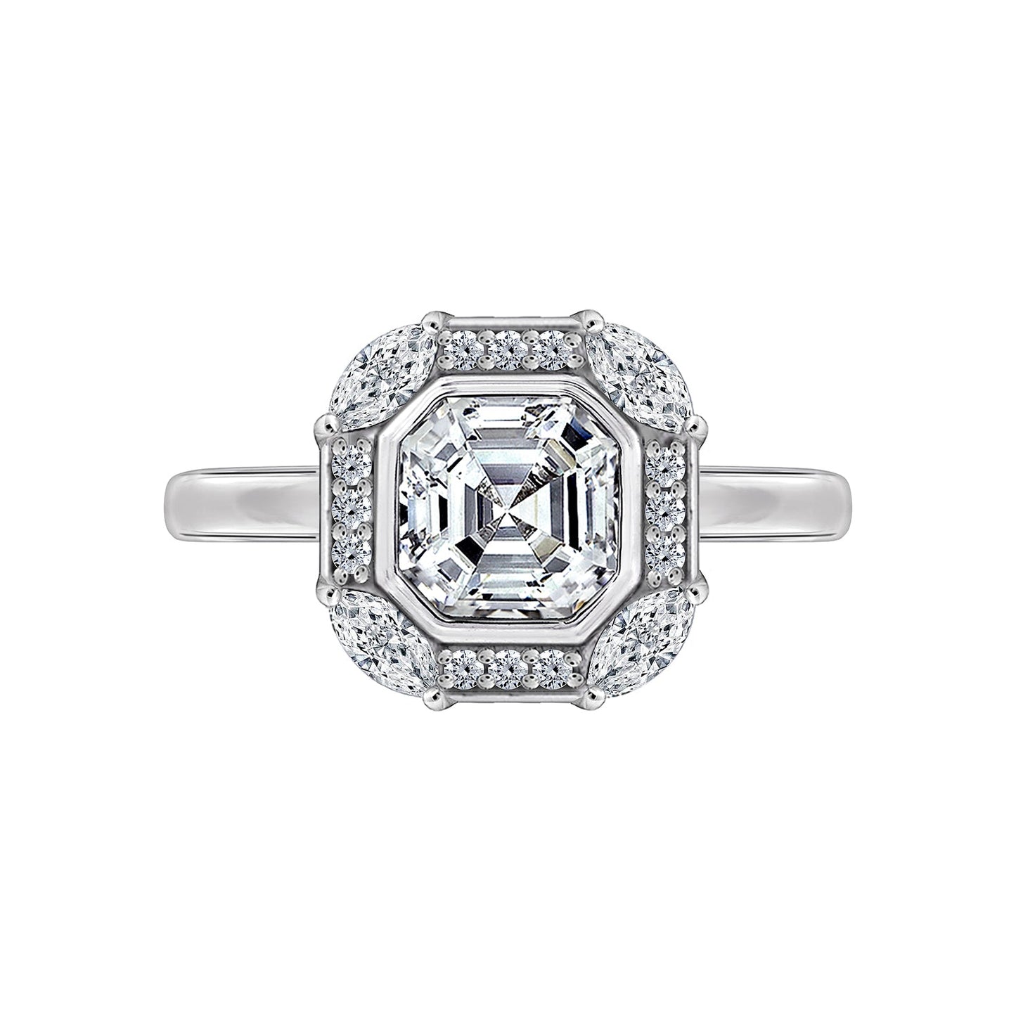 Pippa Asscher Cut Antique Ring