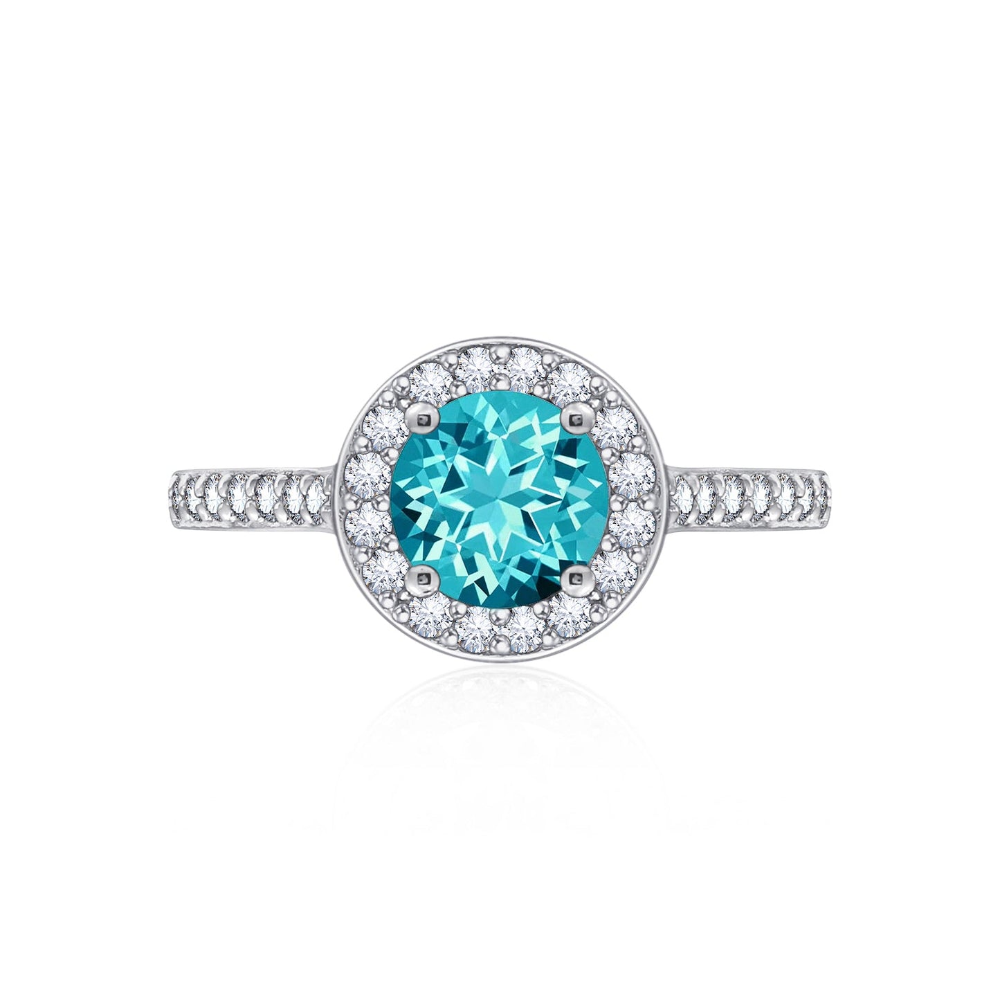 1.5 Ct Round Center Halo Ring