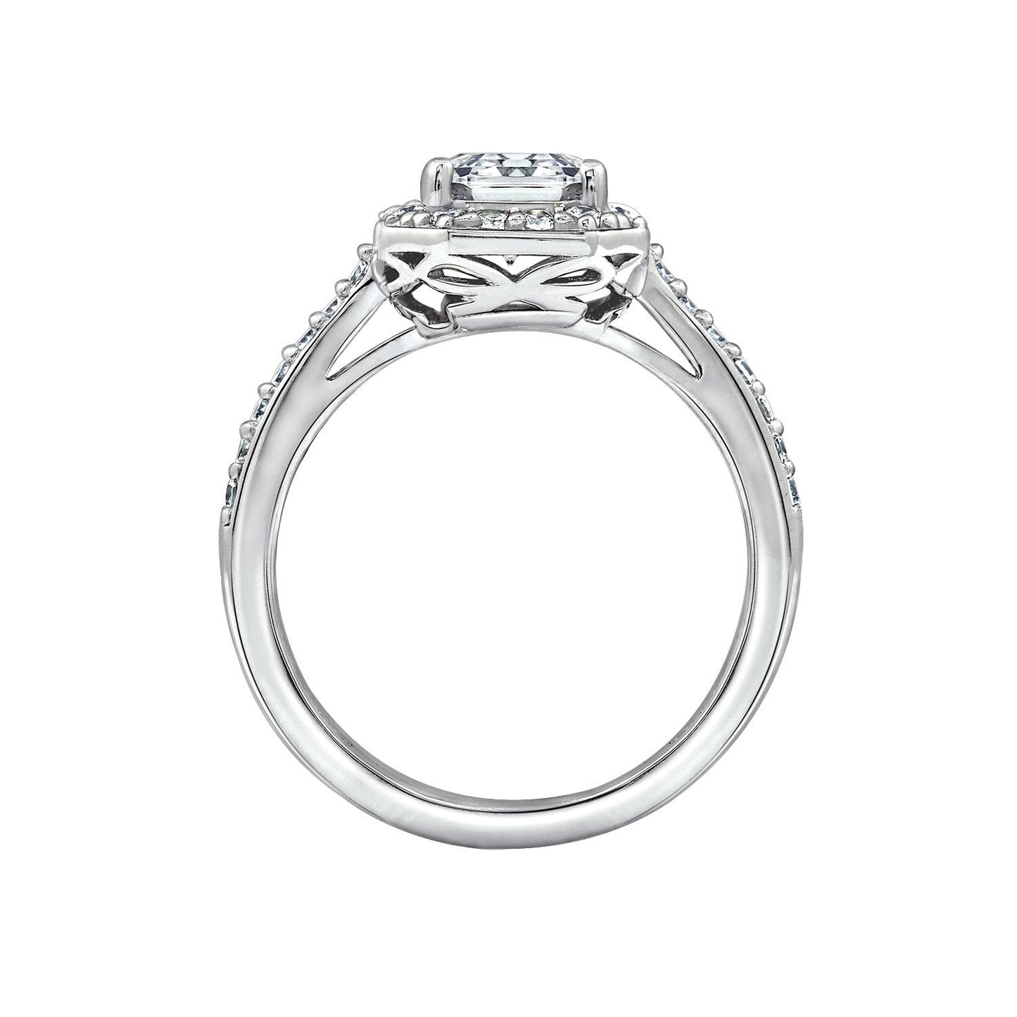 Center Asscher-Cut Halo Ring (1.5 cttw)