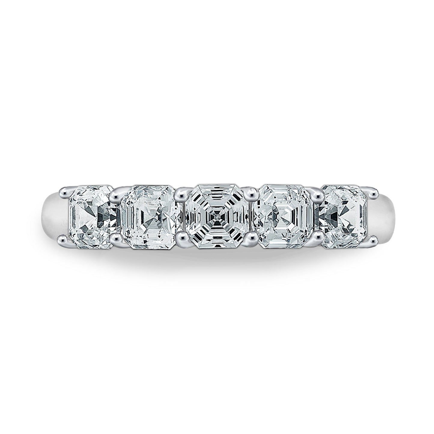 2 Cttw Asscher-Cut 5-Stone Ring